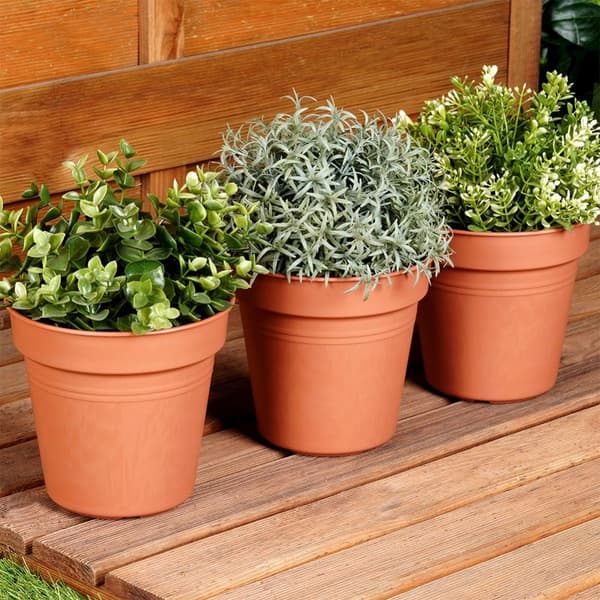 Rund hagekrukke i plast 15 cm 3 stk.