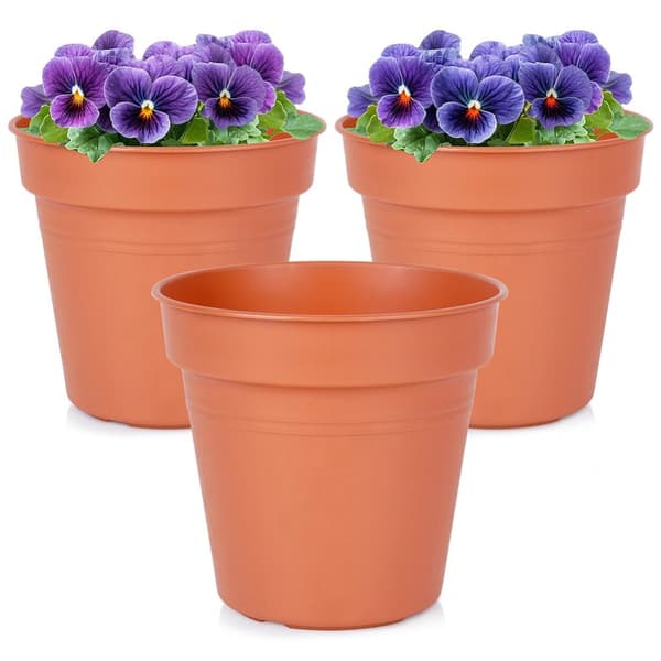 Rund hagekrukke i plast 15 cm 3 stk.