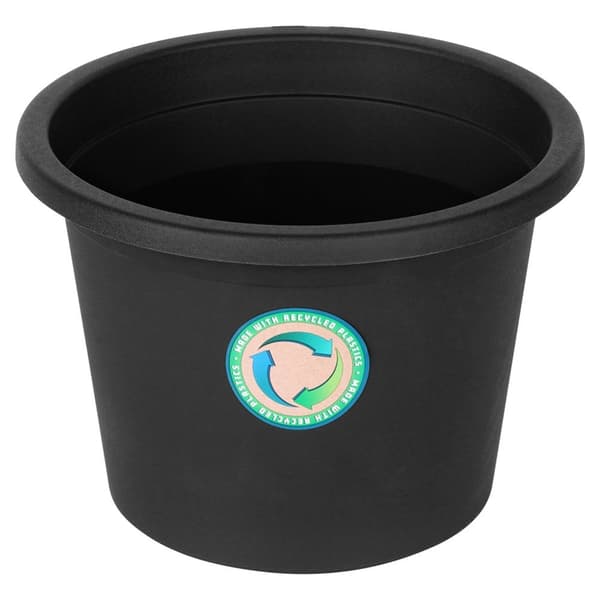 Havekrukke i plast, sort, rund, 27,5 cm
