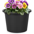 Miniatyrbillede 1 af 7: Havekrukke i plast, sort, rund, 27,5 cm