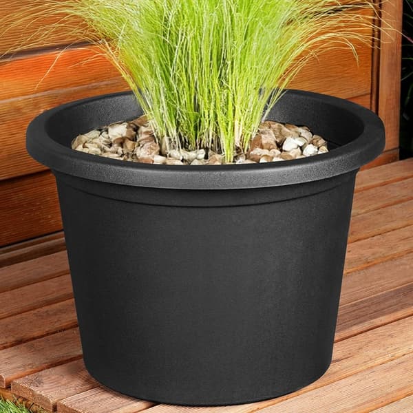 Hagekrukke i plast sort rund 34 cm