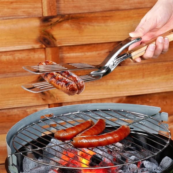 Grillilapa ja pihdit 2in1 terästä 40 cm