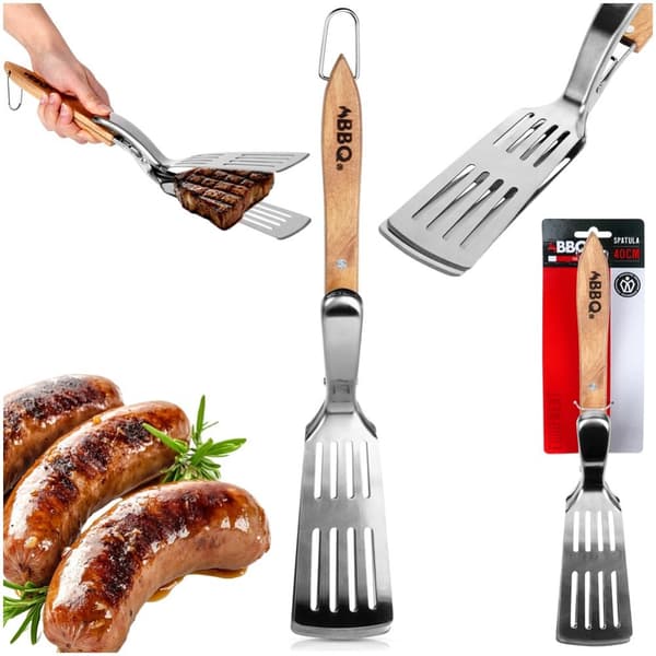 Grillilapa ja pihdit 2in1 terästä 40 cm