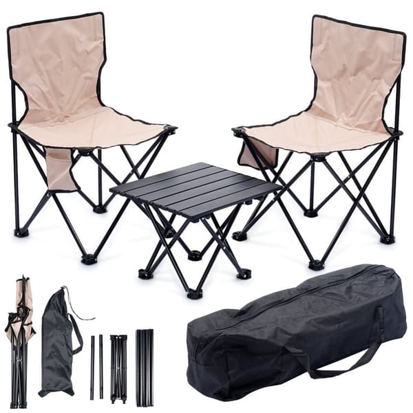 Campingstolar med 3-elements bord
