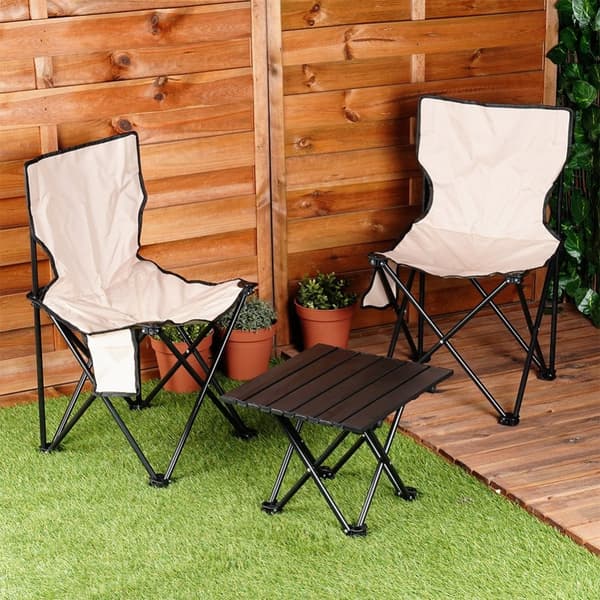 Campingstolar med 3-elements bord