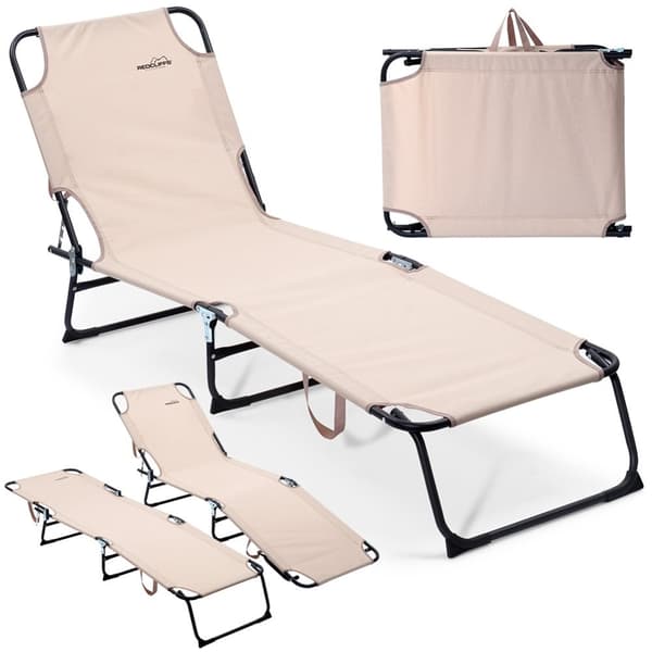 Sammenleggbar hageseng beige