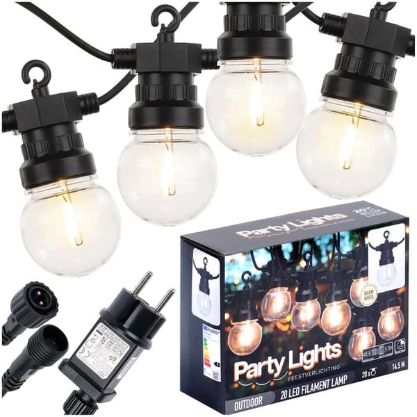 LED trädgårdsgirlang 9,5 m 20 st.