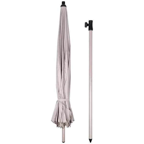 Haveparaply grå justerbar 190 cm