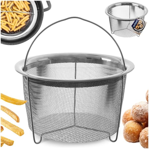 Pommes frites kurv i stål 21,5x13 cm