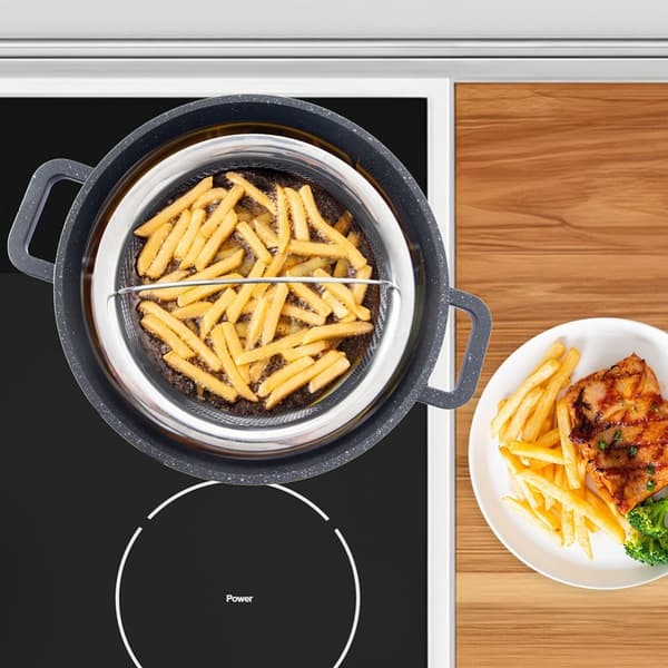 Pommes frites kurv i stål 21,5x13 cm