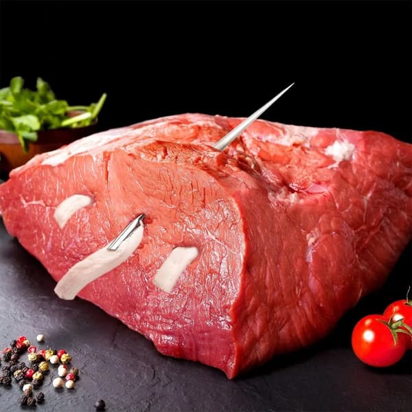 Rouladspett, kött, stål, 19 cm