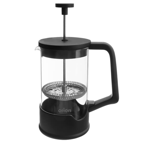 Kaffe och te kolvbryggare, glas, SVART, 400 ml