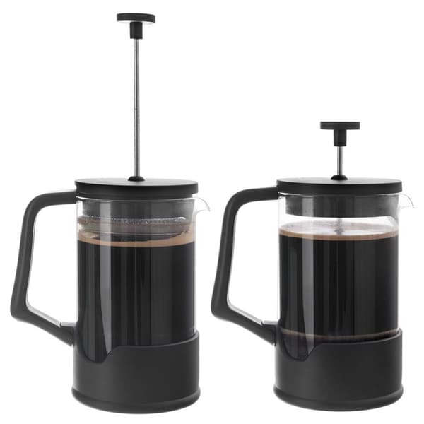 Kaffe och te kolvbryggare, glas, SVART, 400 ml