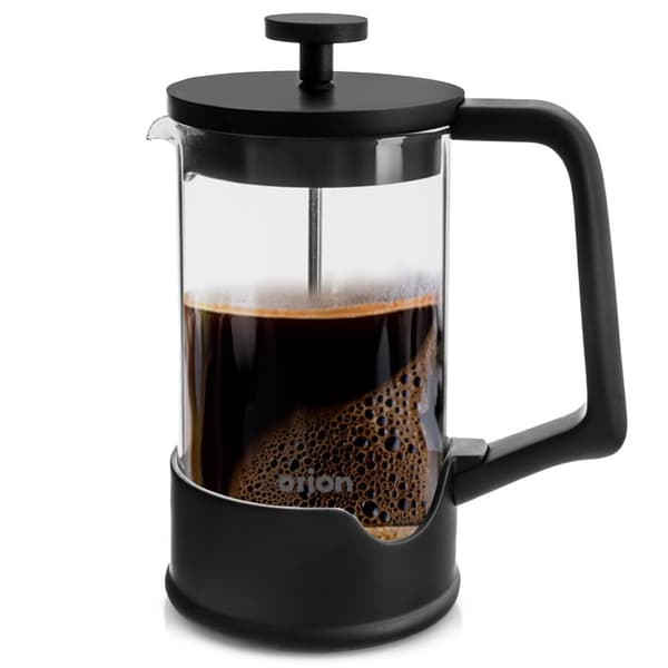 Kaffe och te kolvbryggare, glas, SVART, 400 ml