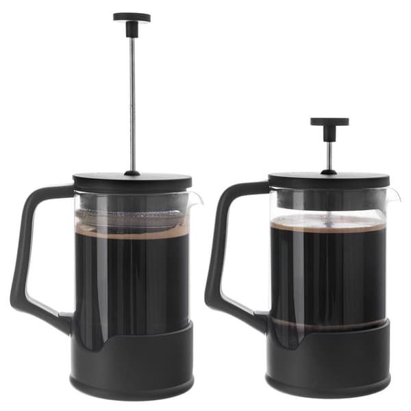 Kaffe- og testempelmaskine, glas, SORT, 650 ml