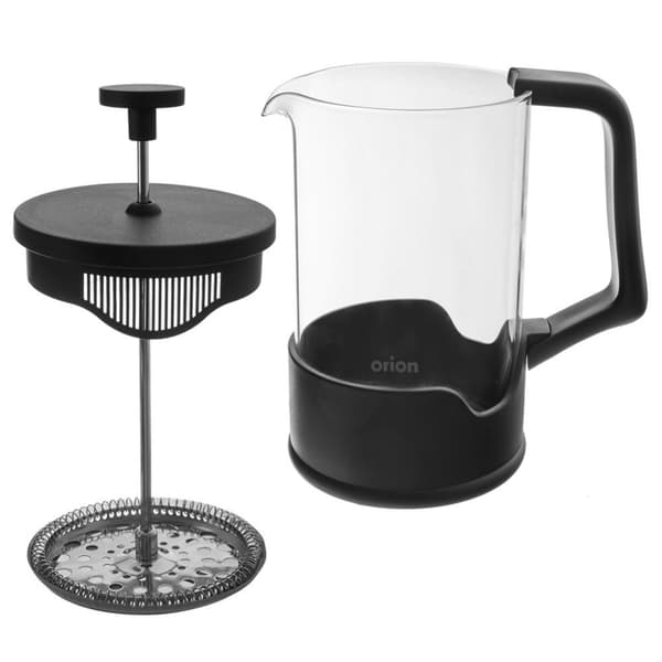 Kaffe- og testempelmaskine, glas, SORT, 650 ml