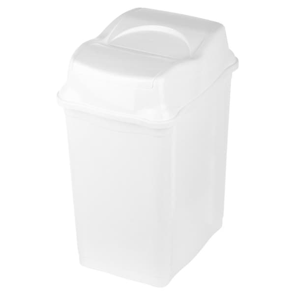 Plastaffaldsbeholder hvid 28 l