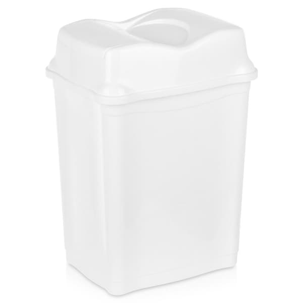 Plastaffaldsbeholder hvid 28 l