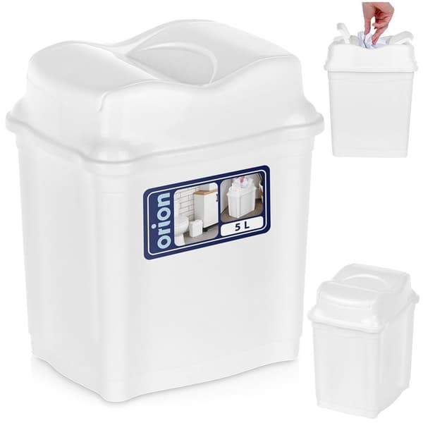 Plastsoptunna vit 5 l