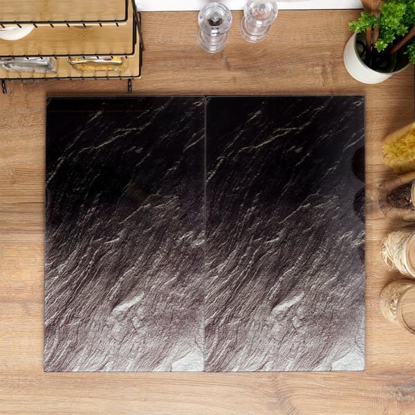Skjærebrett og glasskomfyrlokk 60x52 cm 2 stk.