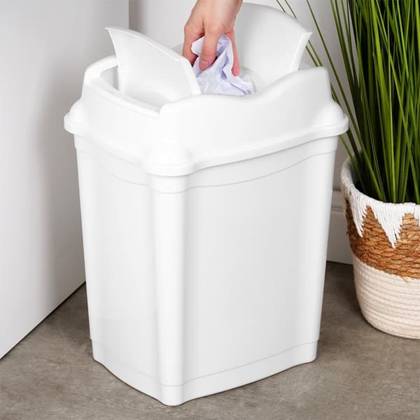 Plastaffaldsbeholder hvid 16 l
