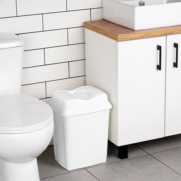Plastaffaldsbeholder hvid 16 l