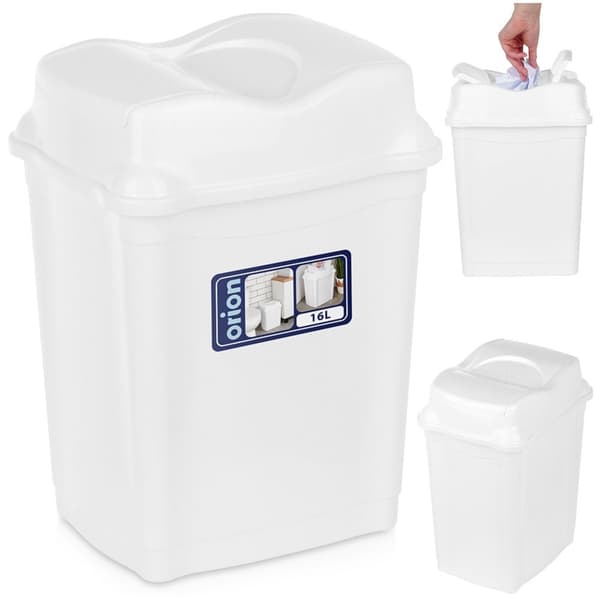 Plastaffaldsbeholder hvid 16 l