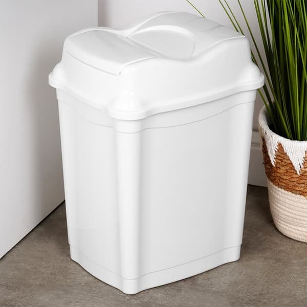 Plastaffaldsbeholder hvid 16 l