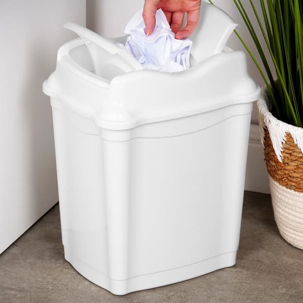 Plastsoptunna vit 9 l