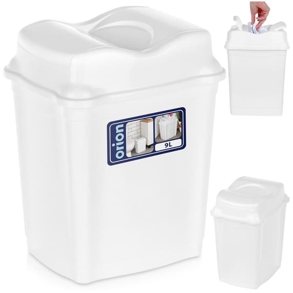 Plastsoptunna vit 9 l