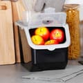 Miniatyrbilde 6 av 9: Grønnsaks- og fruktbeholder med lokk sort 12 l