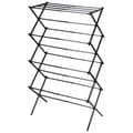 Miniatyrbillede 3 af 10: Sort metal lodret udtrækkeligt vasketøjstativ 43-75x37,5x139 cm
