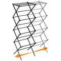 Miniatyrbillede 5 af 10: Sort metal lodret udtrækkeligt vasketøjstativ 43-75x37,5x139 cm