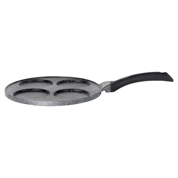 Granitt eggpanne 4 hull SVART LINE 26 cm