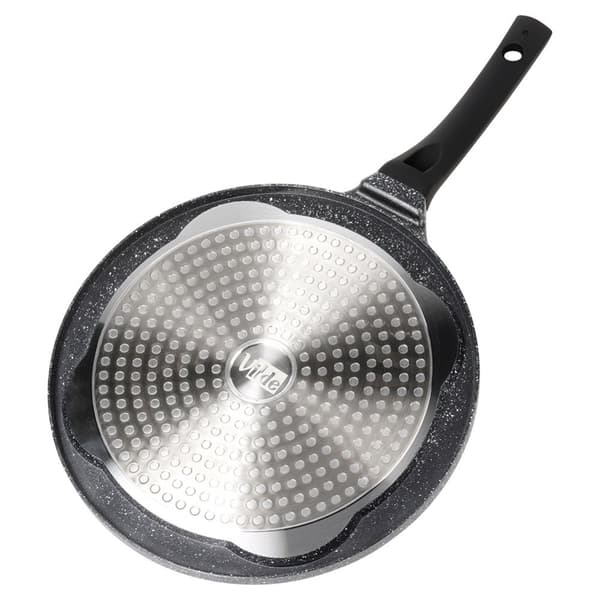 Granitt eggpanne 4 hull SVART LINE 26 cm