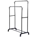 Miniatyrbillede 3 af 9: Stående tøjstativ metal sort dobbelt 110x45x152 cm