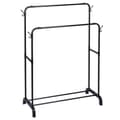 Miniatyrbillede 7 af 9: Stående tøjstativ metal sort dobbelt 110x45x152 cm