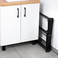 Miniatyrbillede 6 af 10: Sort metal lodret udtrækkeligt vasketøjstativ 44,5-75x37,5x105 cm