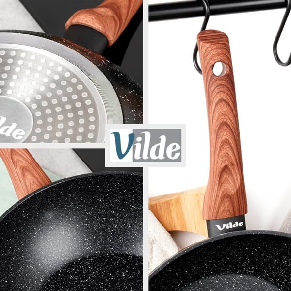 Granitt wokpanne BLACK&WOOD 28 cm