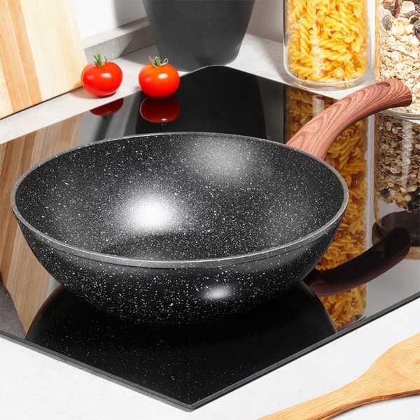 Granitt wokpanne BLACK&WOOD 28 cm