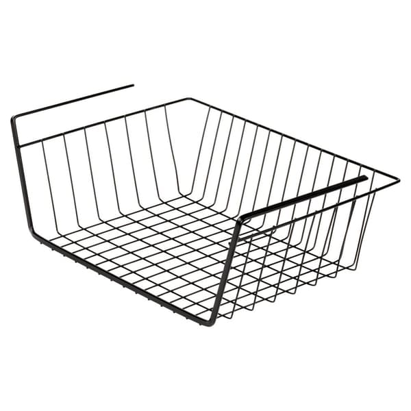 Underhylla hängkorg metall svart 40,5x26,5x14,5 cm