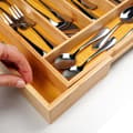 Miniatyrbillede 5 af 9: Bestikskuffeindsats udvidelig bambus 28-45x33,5 cm