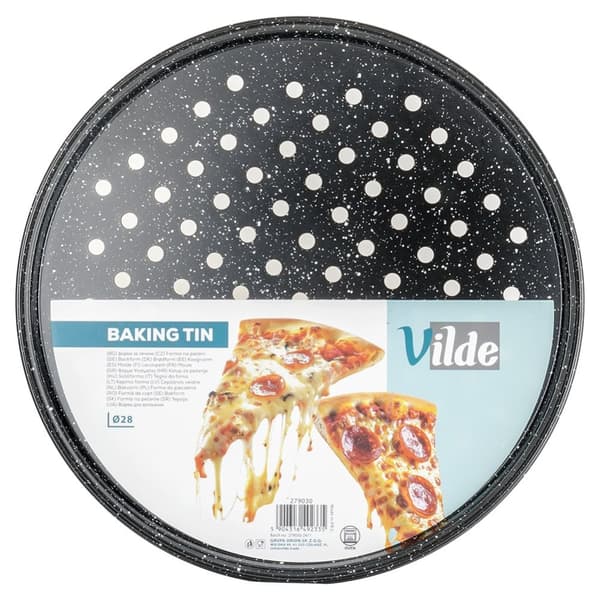 Perforerad granit pizzapanna 28 cm
