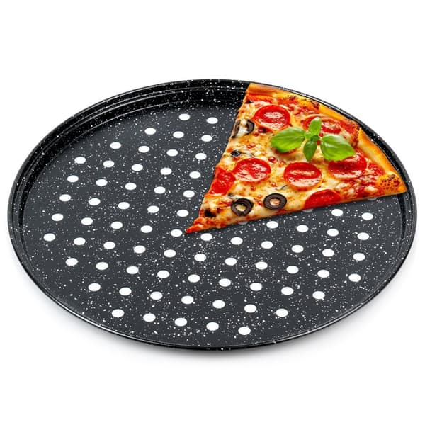 Perforerad granit pizzapanna 28 cm