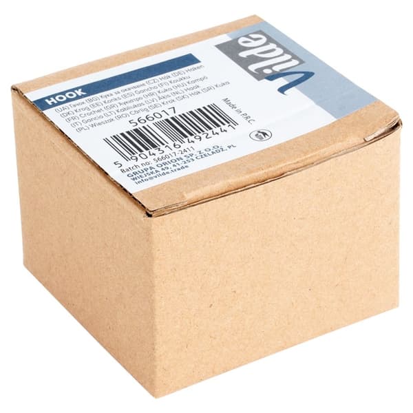Krokhenger selvklebende tremetall sort 5x3,5 cm