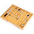 Miniatyrbilde 1 av 9: Bestikkskuffinnsats uttrekkbar bambus 35,5-54,5x45,5 cm