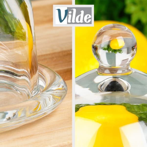 Citronbeholder af glas 9,5x9,5 cm