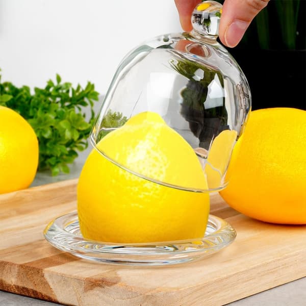 Citronbeholder af glas 9,5x9,5 cm