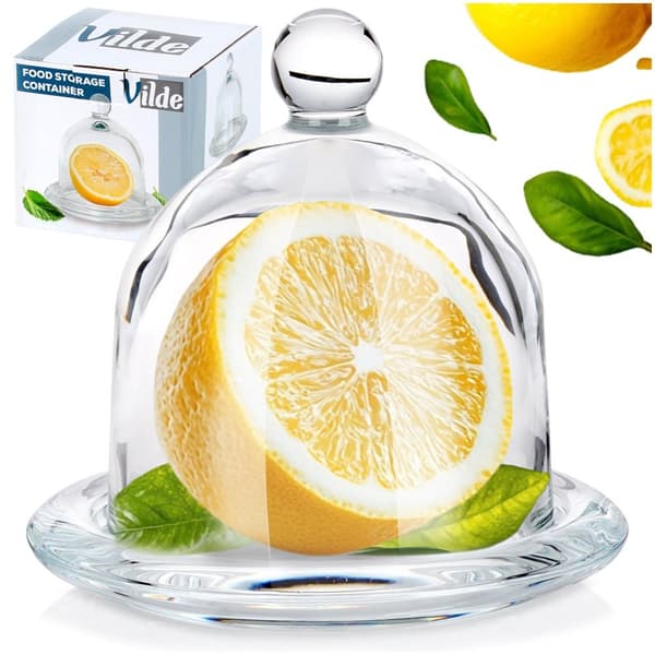 Citronbeholder af glas 9,5x9,5 cm