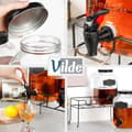 Miniatyrbillede 4 af 8: Drikkeglas med hane og stativ, sort, 2x4 l, 3 stk.